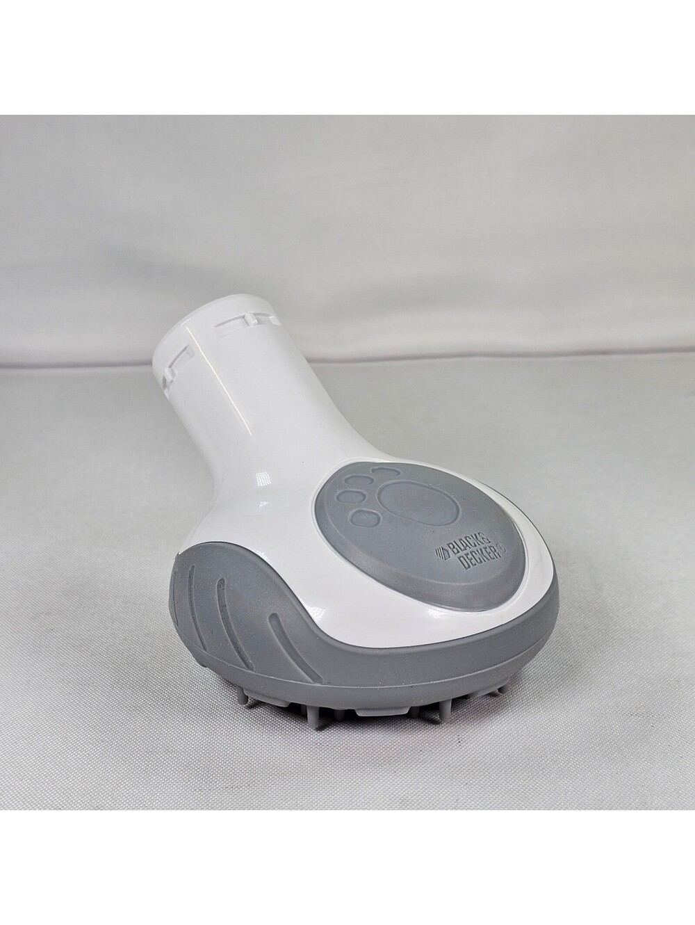 Black & Decker Pet Grooming Vacuum Attachment Tool White Gray Rubber Brush Head